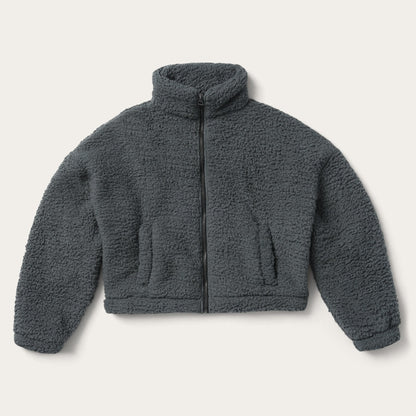 Fuzzy Teddy Bear Fleece Jacket | Stetson Grey