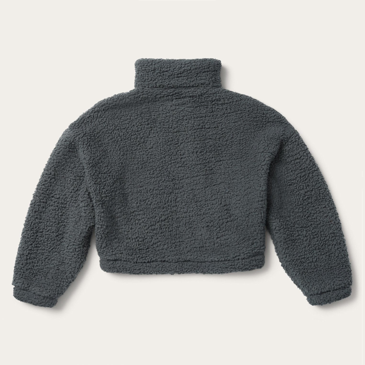 Fuzzy Teddy Bear Fleece Jacket | Stetson Grey