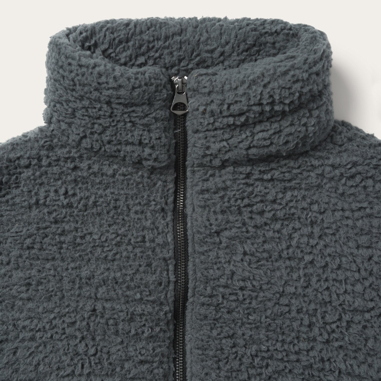 Fuzzy Teddy Bear Fleece Jacket | Stetson Grey