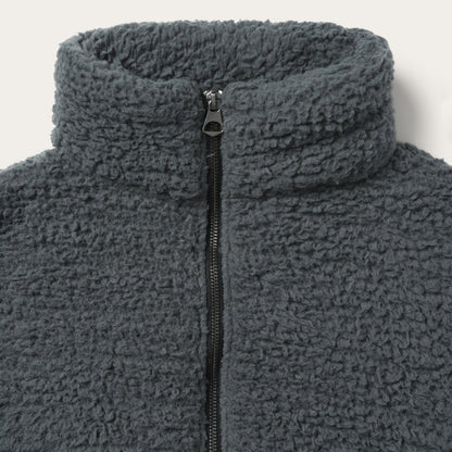 Fuzzy Teddy Bear Fleece Jacket | Stetson Grey