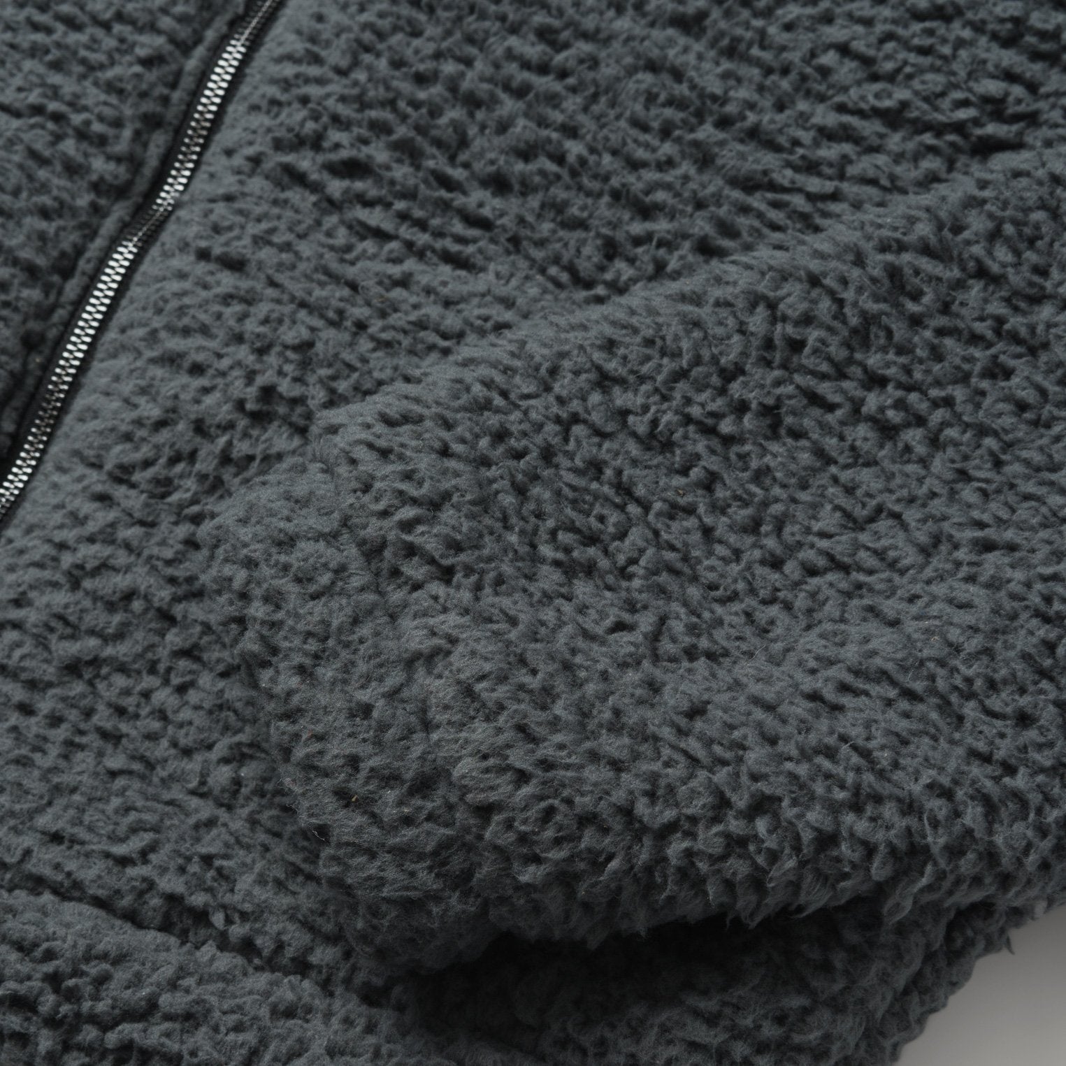 Fuzzy Teddy Bear Fleece Jacket | Stetson Grey