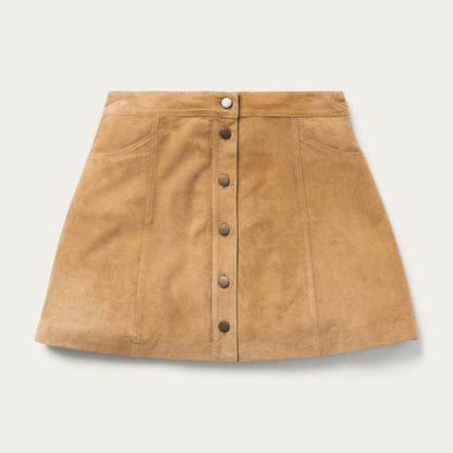 Lamb Suede Gored Skirt | Stetson Brown