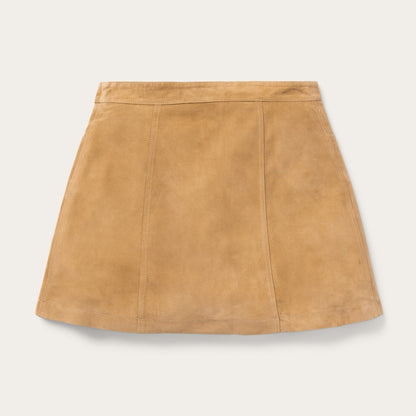 Lamb Suede Gored Skirt | Stetson Brown