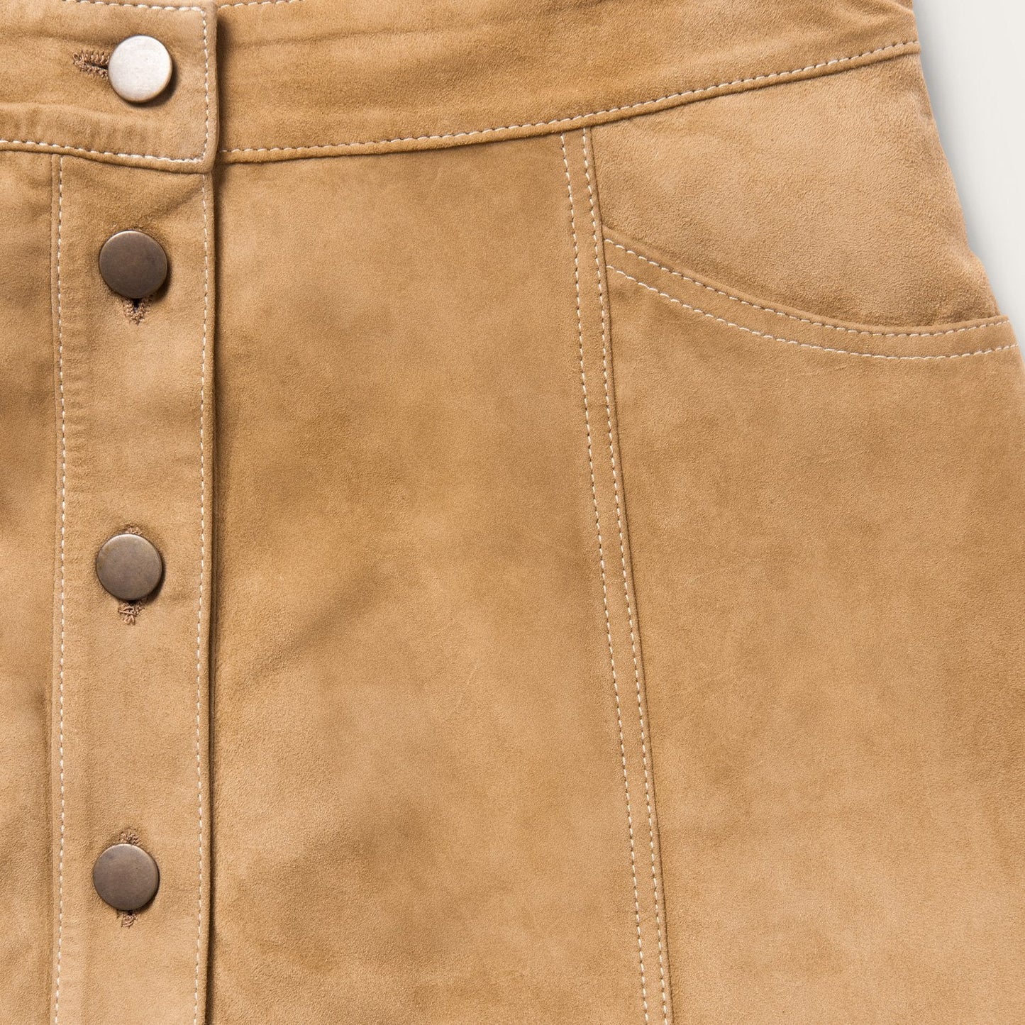 Lamb Suede Gored Skirt | Stetson Brown