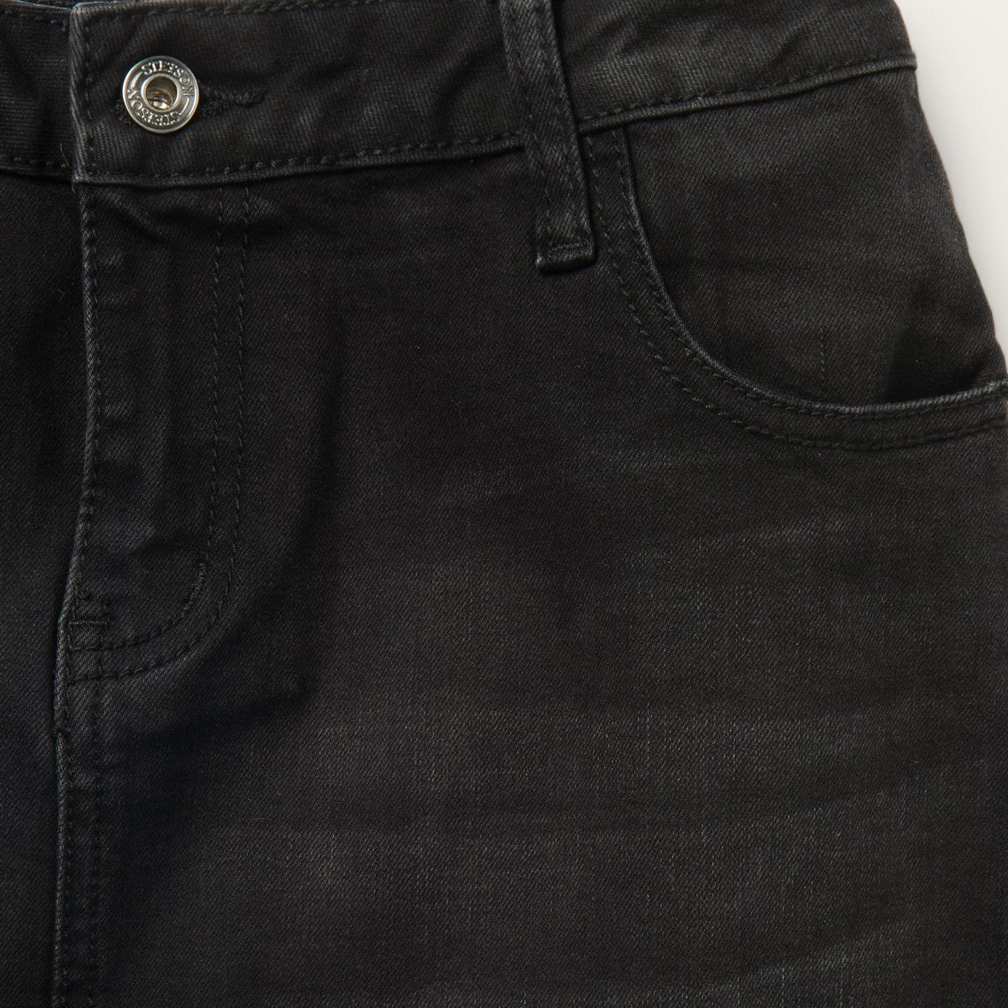 Black Denim 5-Pocket Skirt | Stetson Black