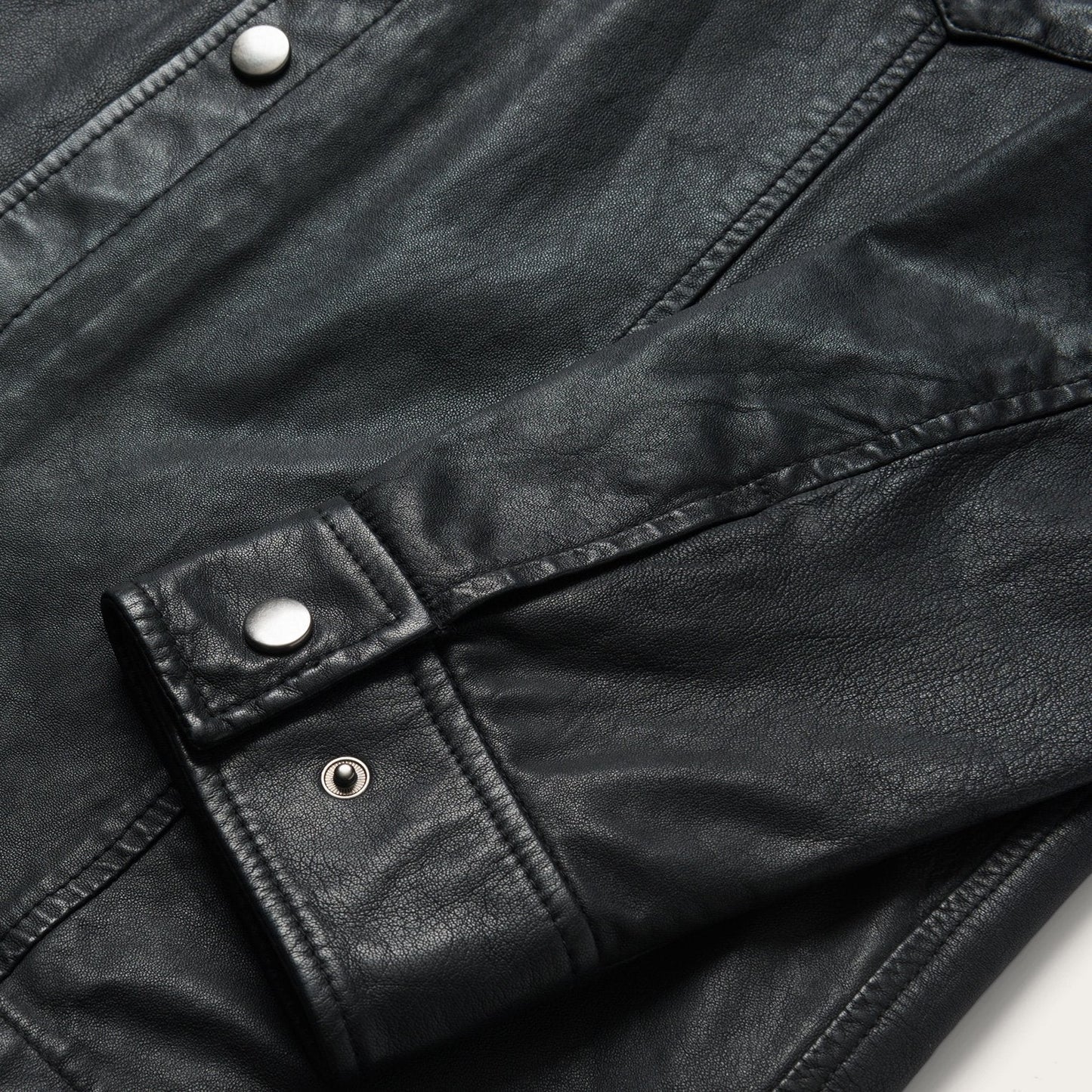 Leather Western Shirt Jacket | Stetson Black