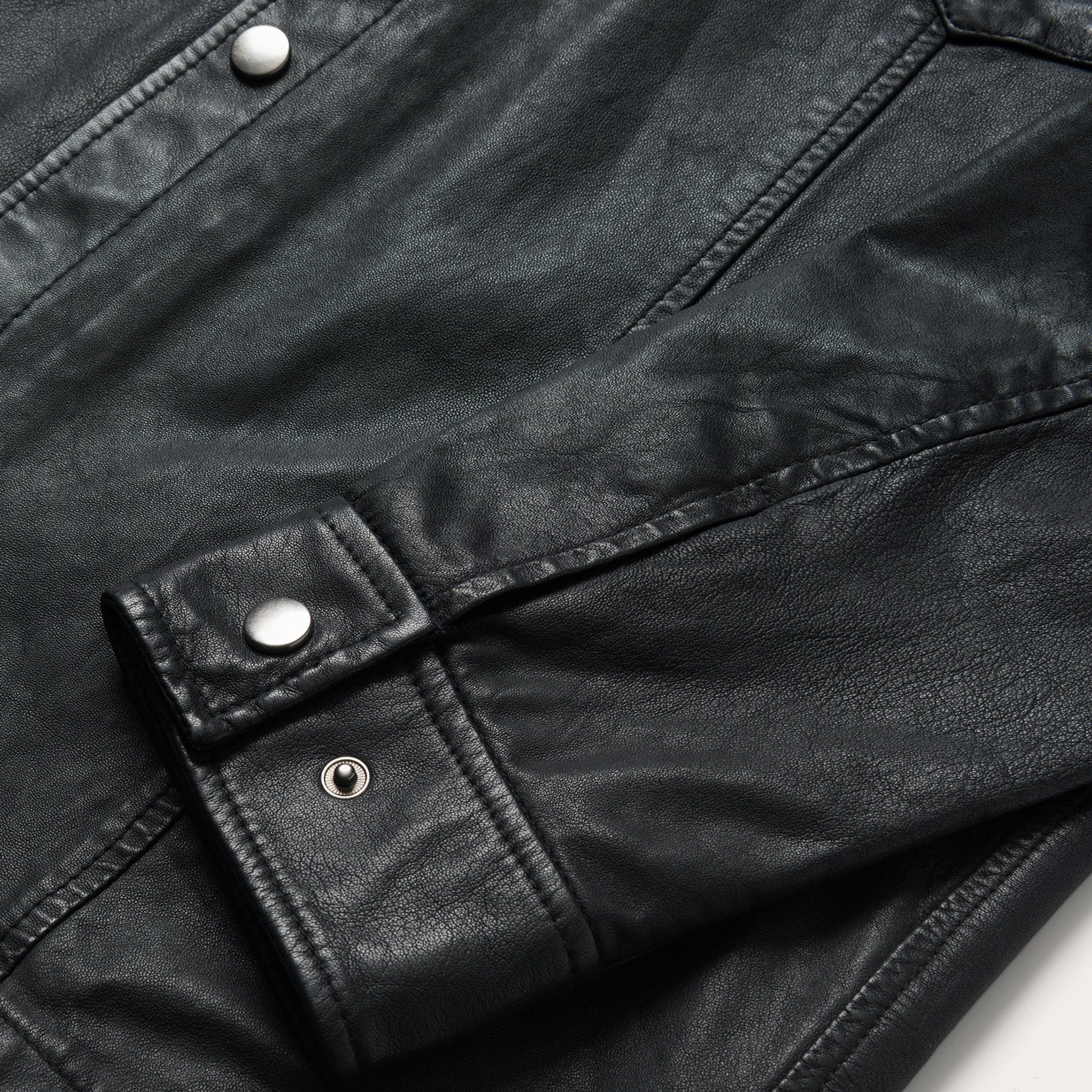 Leather Western Shirt Jacket | Stetson Black