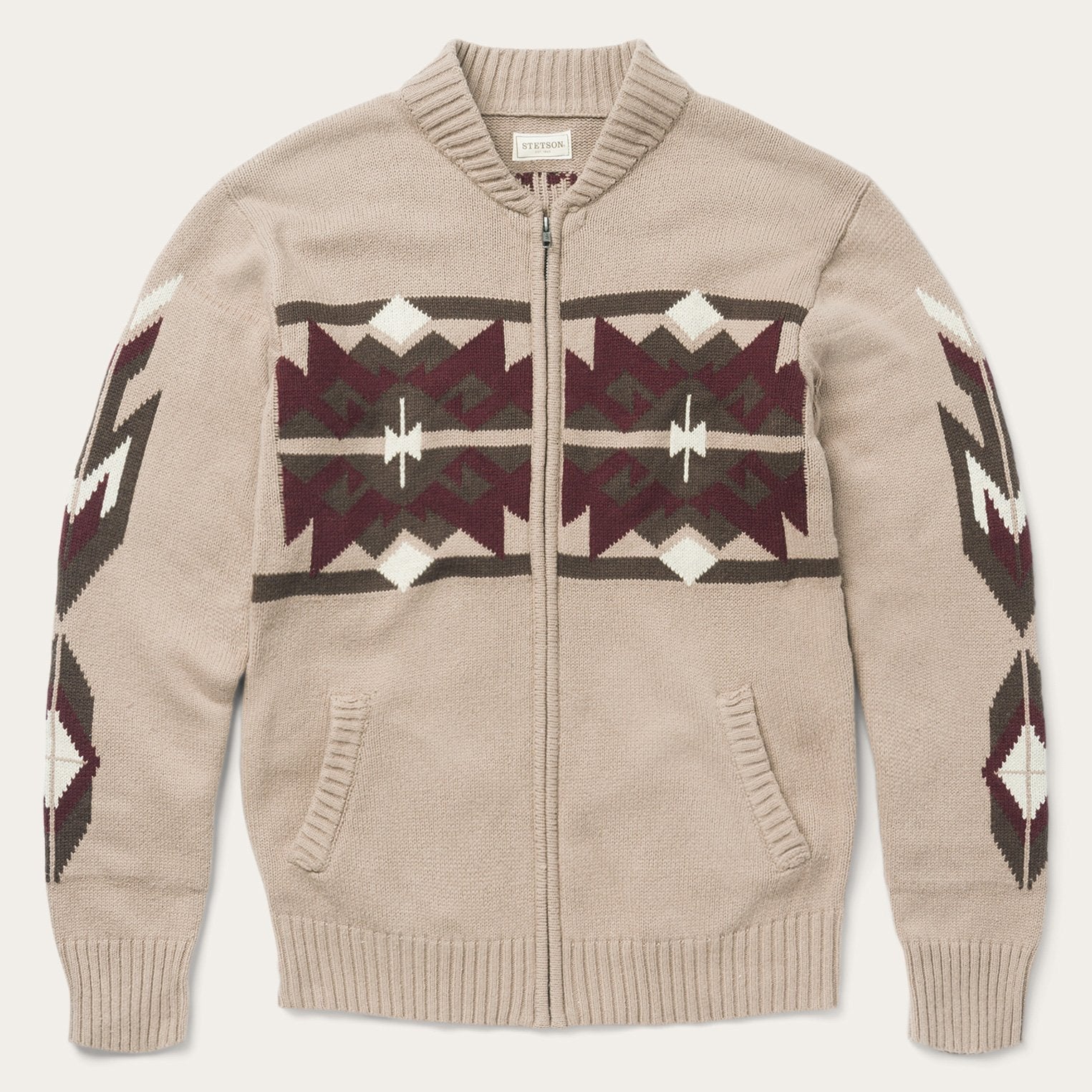 Brown Aztec Cardigan | Stetson Brown