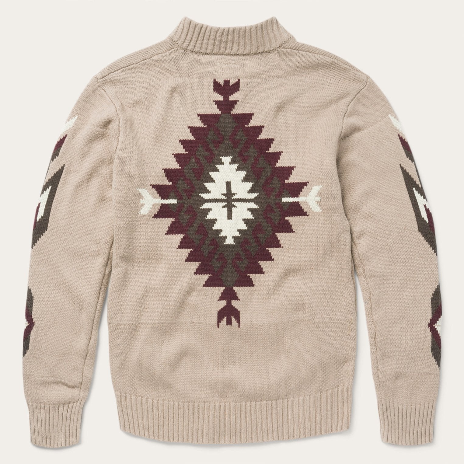 Brown Aztec Cardigan | Stetson Brown