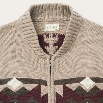 Brown Aztec Cardigan | Stetson Brown