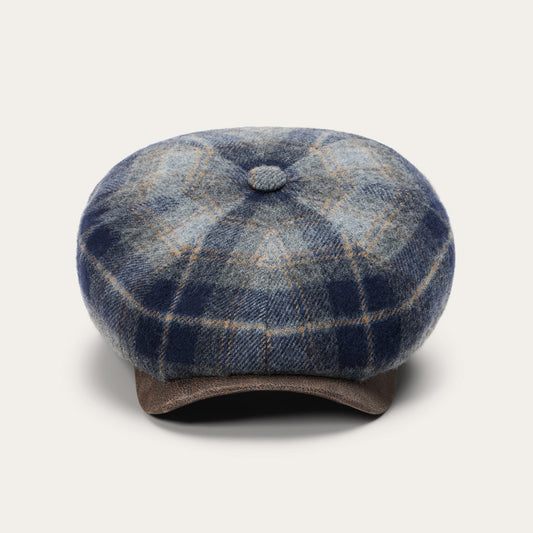 Wool Check Hatteras | Stetson Blue/Grey Check