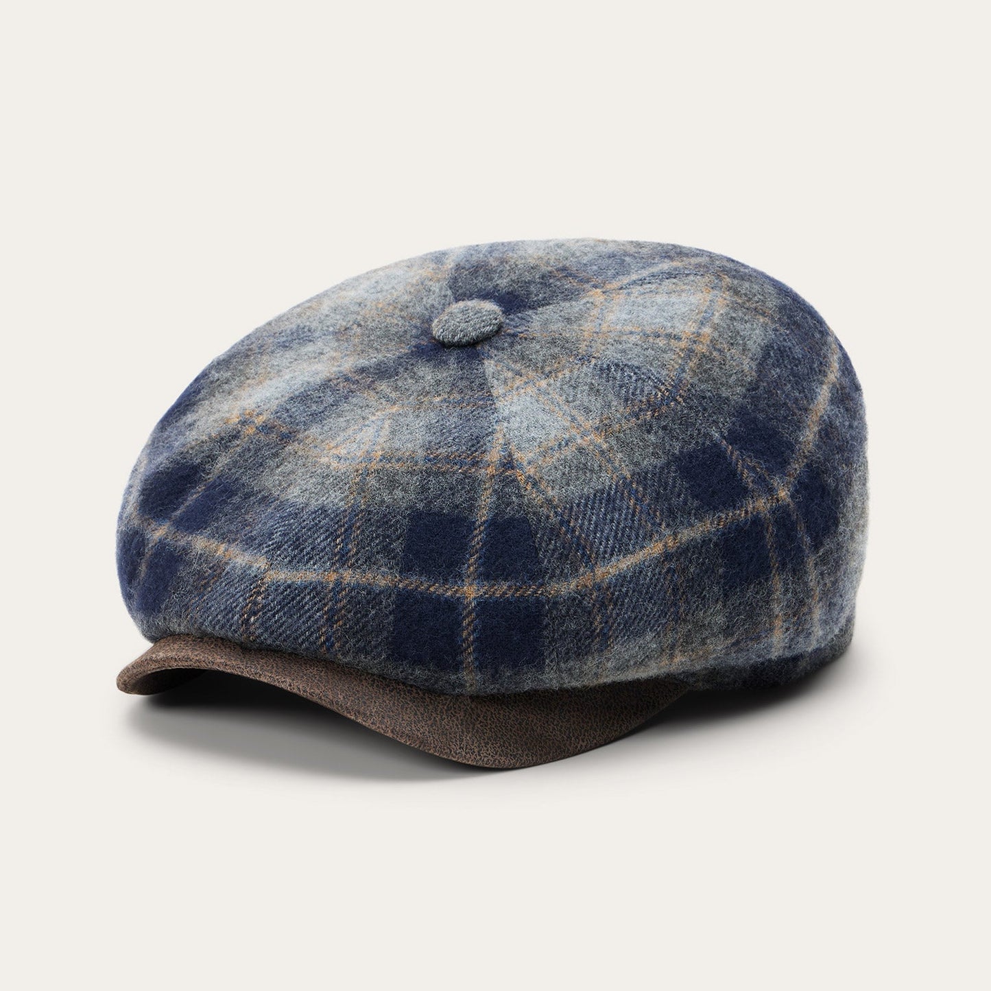 Wool Check Hatteras | Stetson Blue/Grey Check
