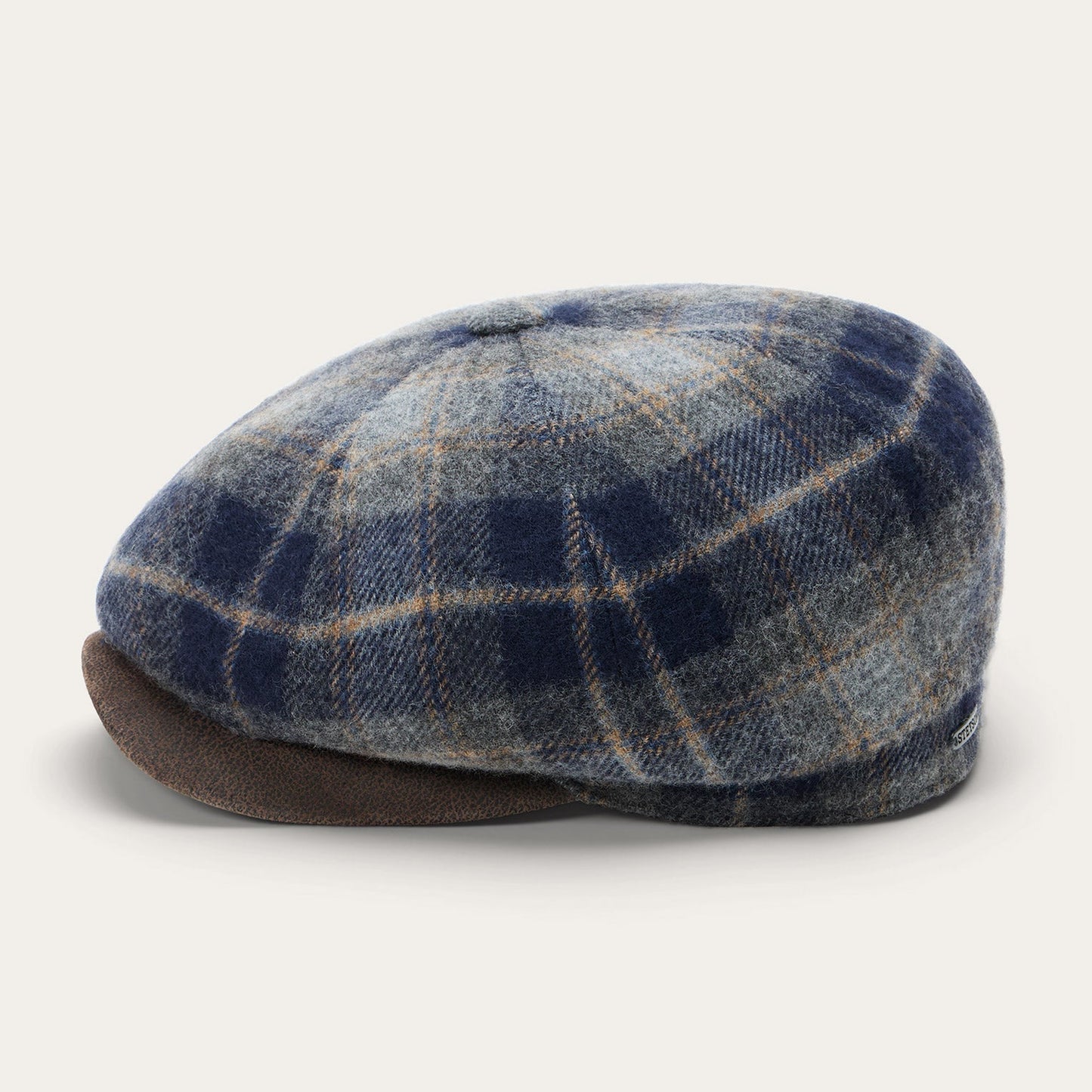 Wool Check Hatteras | Stetson Blue/Grey Check