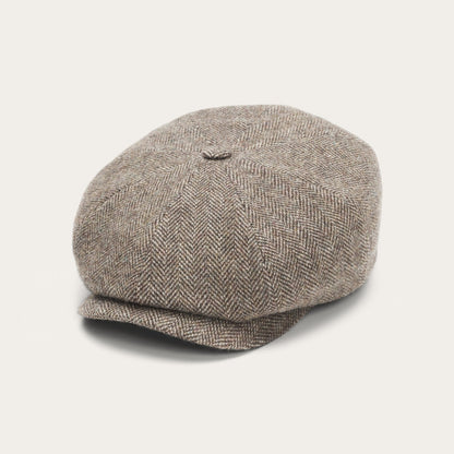 Wool Herringbone Hatteras | Stetson Grey Herringbone