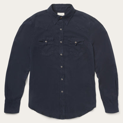 Navy Twill Shirt | Stetson Blue