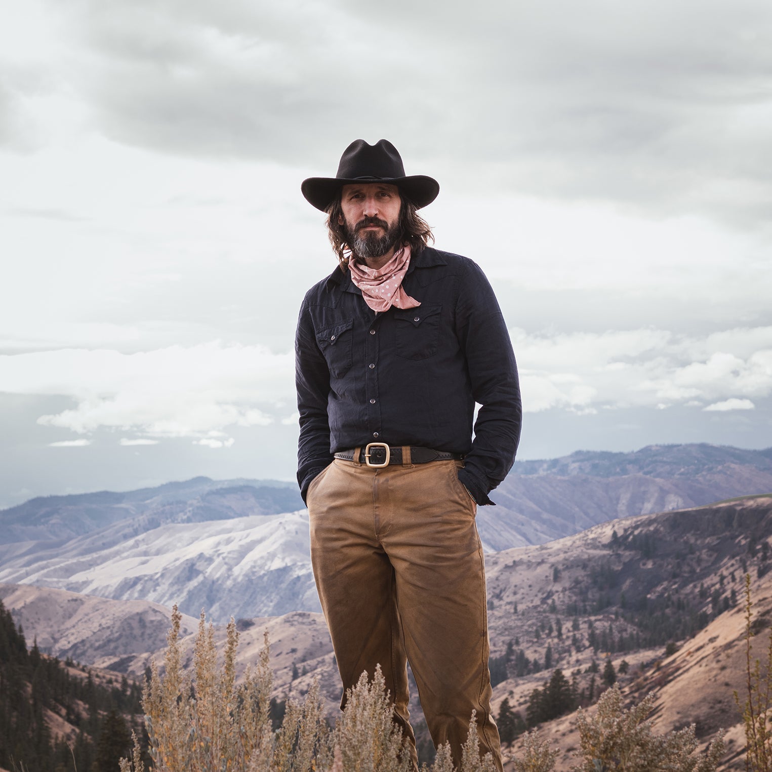 Navy Twill Shirt | Stetson Blue
