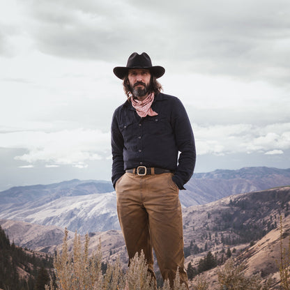 Navy Twill Shirt | Stetson Blue