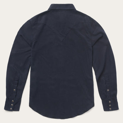 Navy Twill Shirt | Stetson Blue