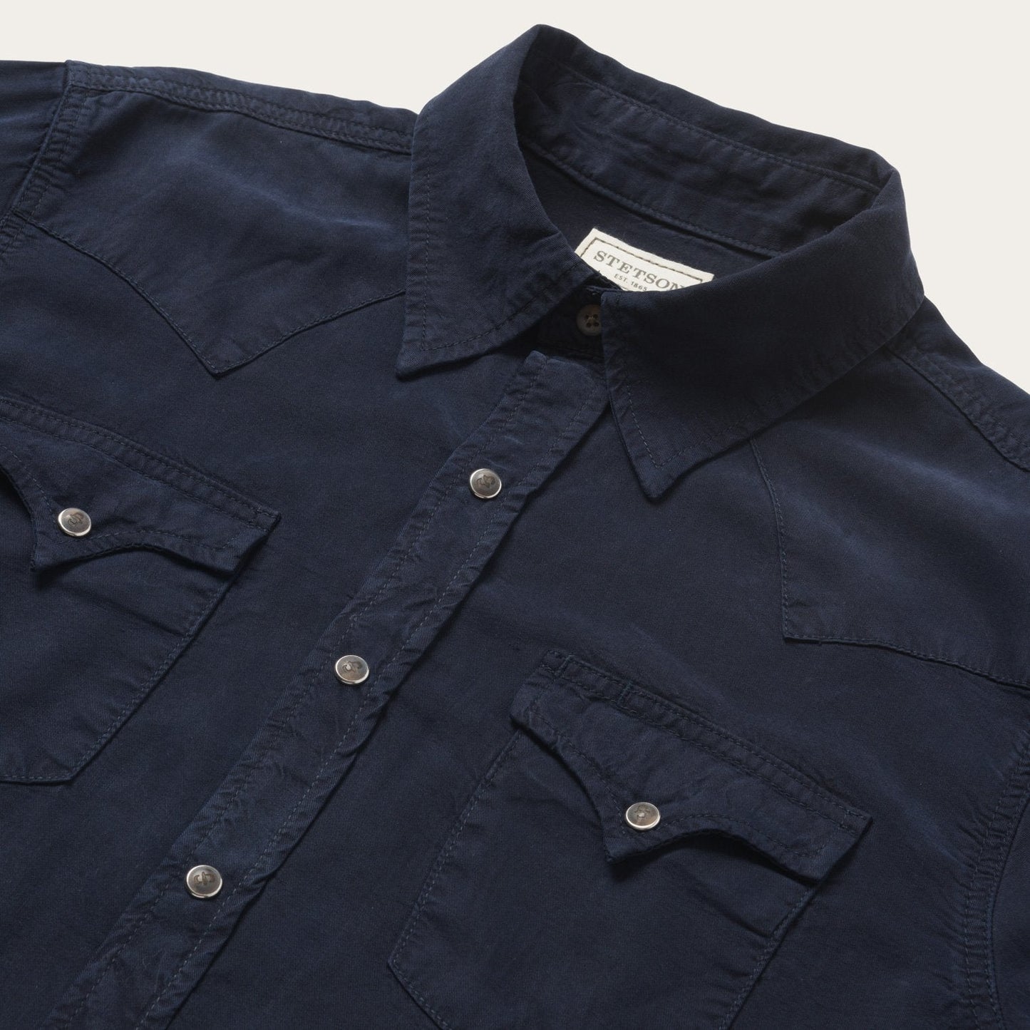 Navy Twill Shirt | Stetson Blue