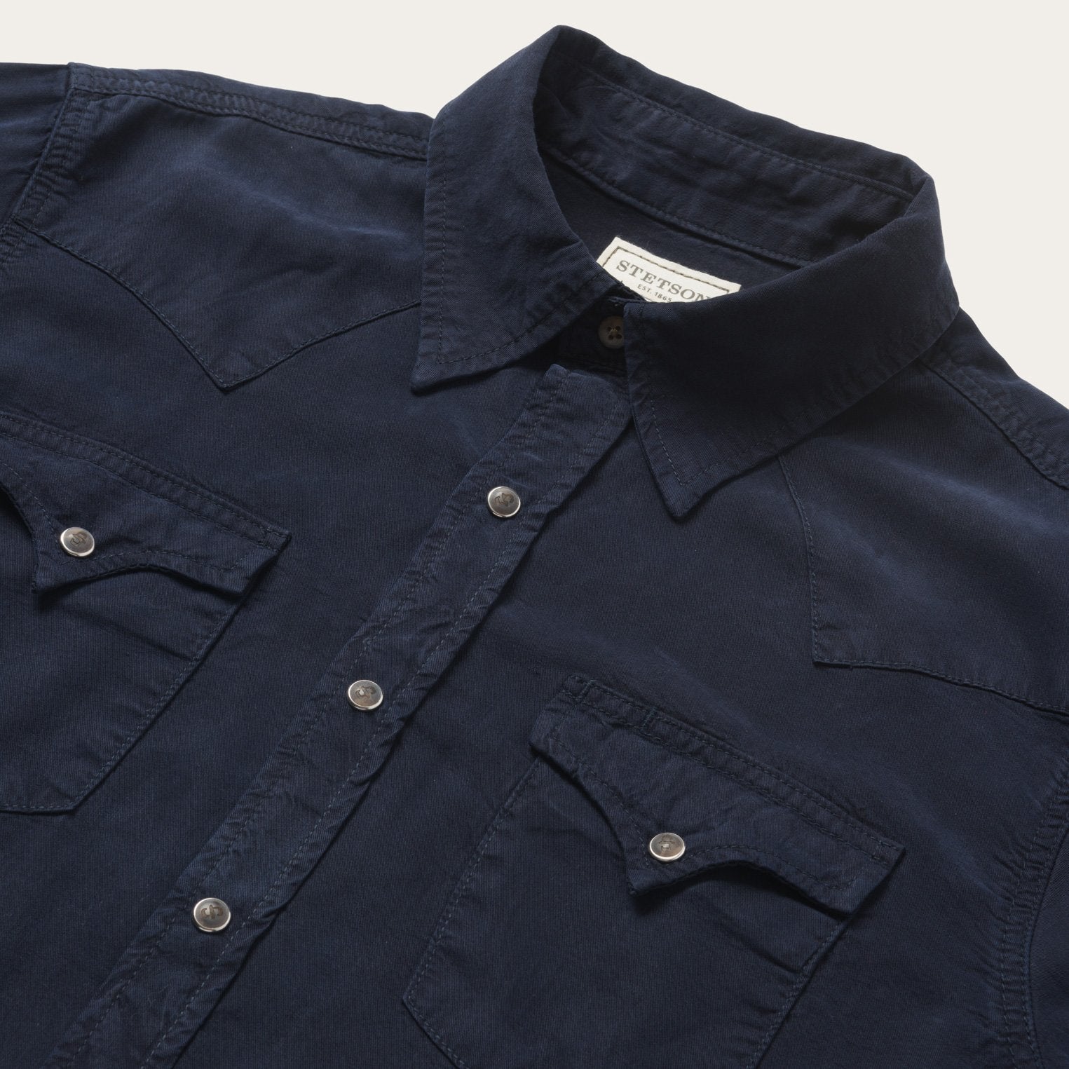 Navy Twill Shirt | Stetson Blue