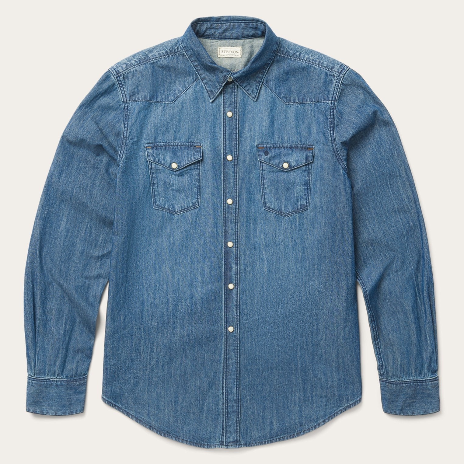 Medium Blue Denim Shirt | Stetson Blue