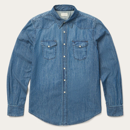 Medium Blue Denim Shirt | Stetson Blue