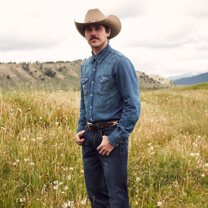 Medium Blue Denim Shirt | Stetson Blue