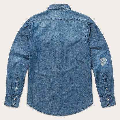 Medium Blue Denim Shirt | Stetson Blue