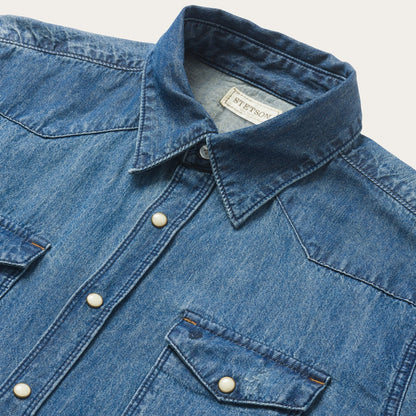 Medium Blue Denim Shirt | Stetson Blue