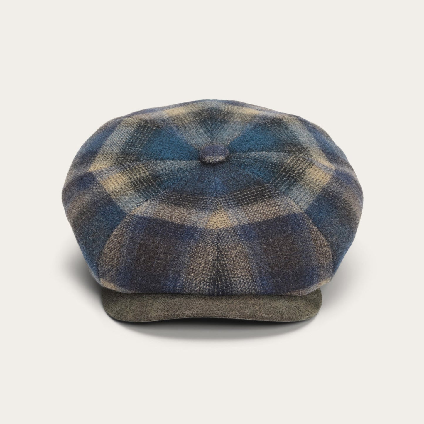 Hatteras Virgin Wool Cap | Stetson Blue/Beige Check