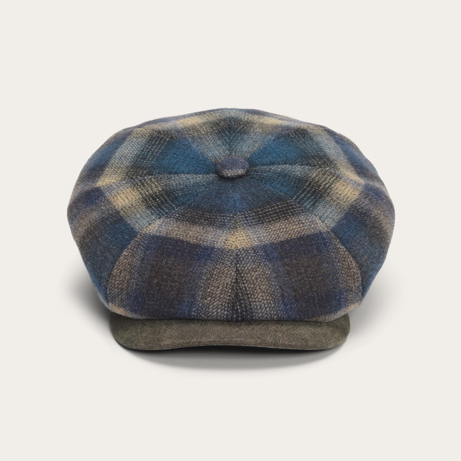 Hatteras Virgin Wool Cap | Stetson Blue/Beige Check