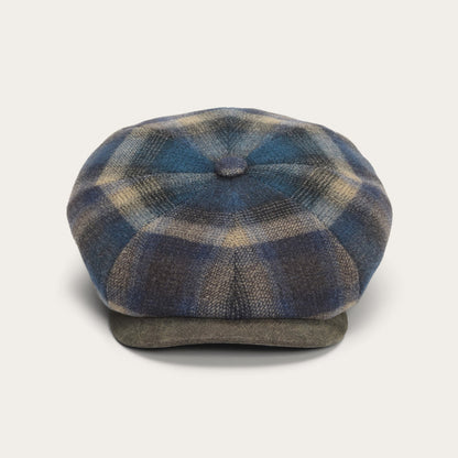 Hatteras Virgin Wool Cap | Stetson Blue/Beige Check