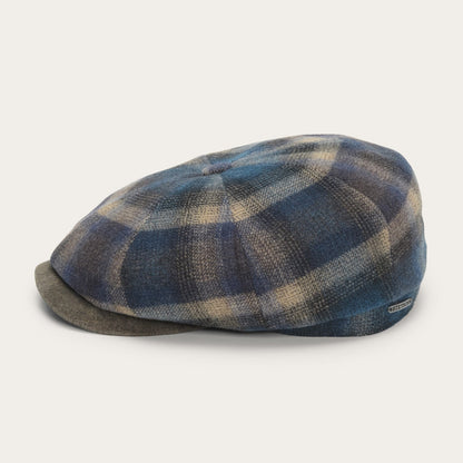 Hatteras Virgin Wool Cap | Stetson Blue/Beige Check