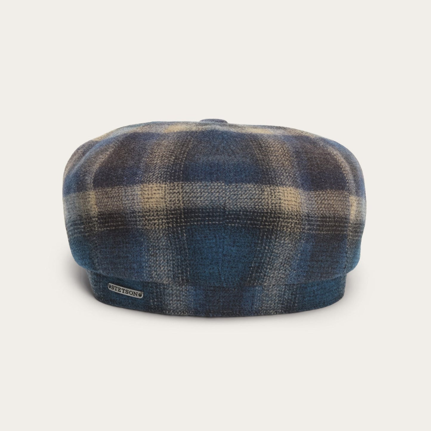 Hatteras Virgin Wool Cap | Stetson Blue/Beige Check