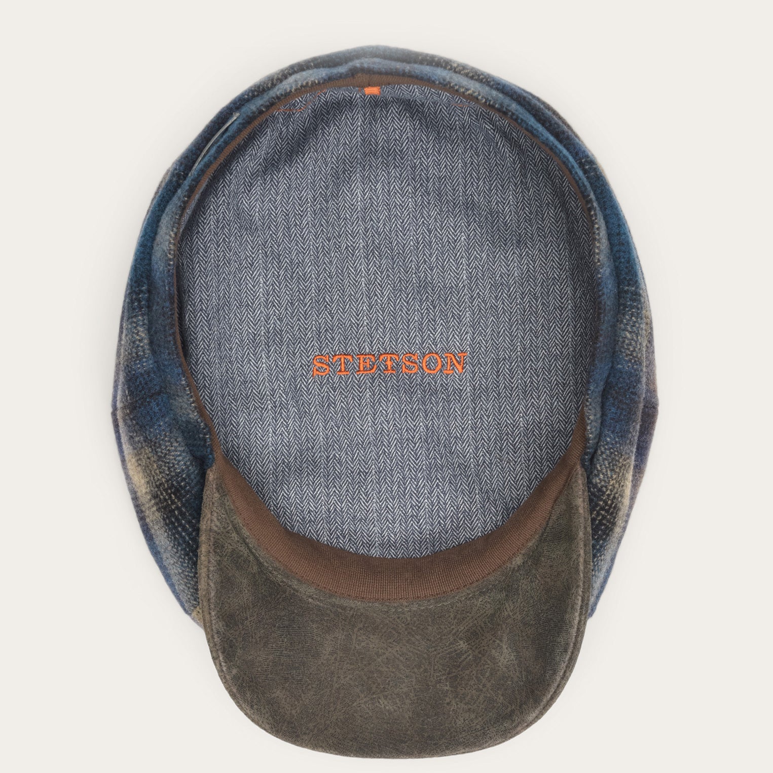 Hatteras Virgin Wool Cap | Stetson Blue/Beige Check