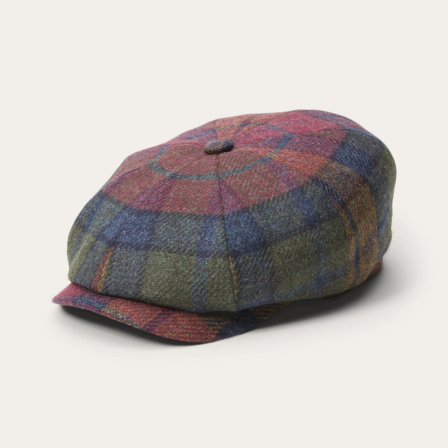 Hatteras Virgin Wool | Stetson Wine/Green/Blue Check