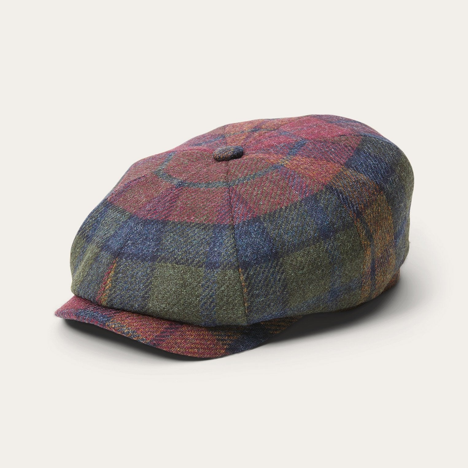 Hatteras Virgin Wool | Stetson Wine/Green/Blue Check