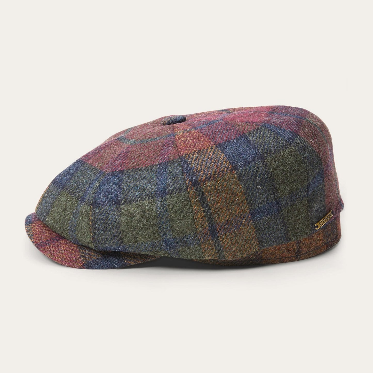Hatteras Virgin Wool | Stetson Wine/Green/Blue Check