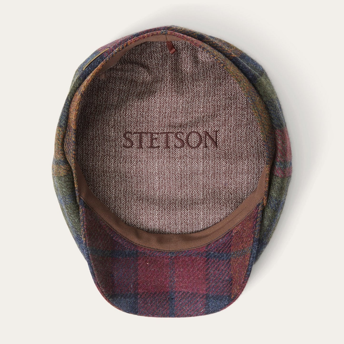 Hatteras Virgin Wool | Stetson Wine/Green/Blue Check