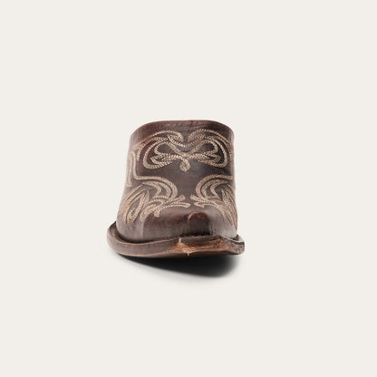 Adley Vintage Finished Leather Mules | Stetson Brown