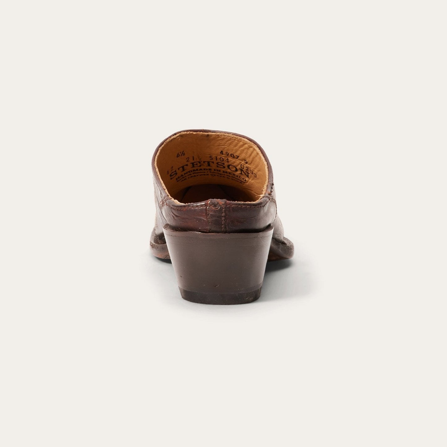 Adley Vintage Finished Leather Mules | Stetson Brown