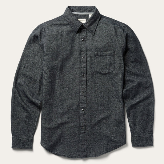Brushed Twill Western Shirt | Stetson Black