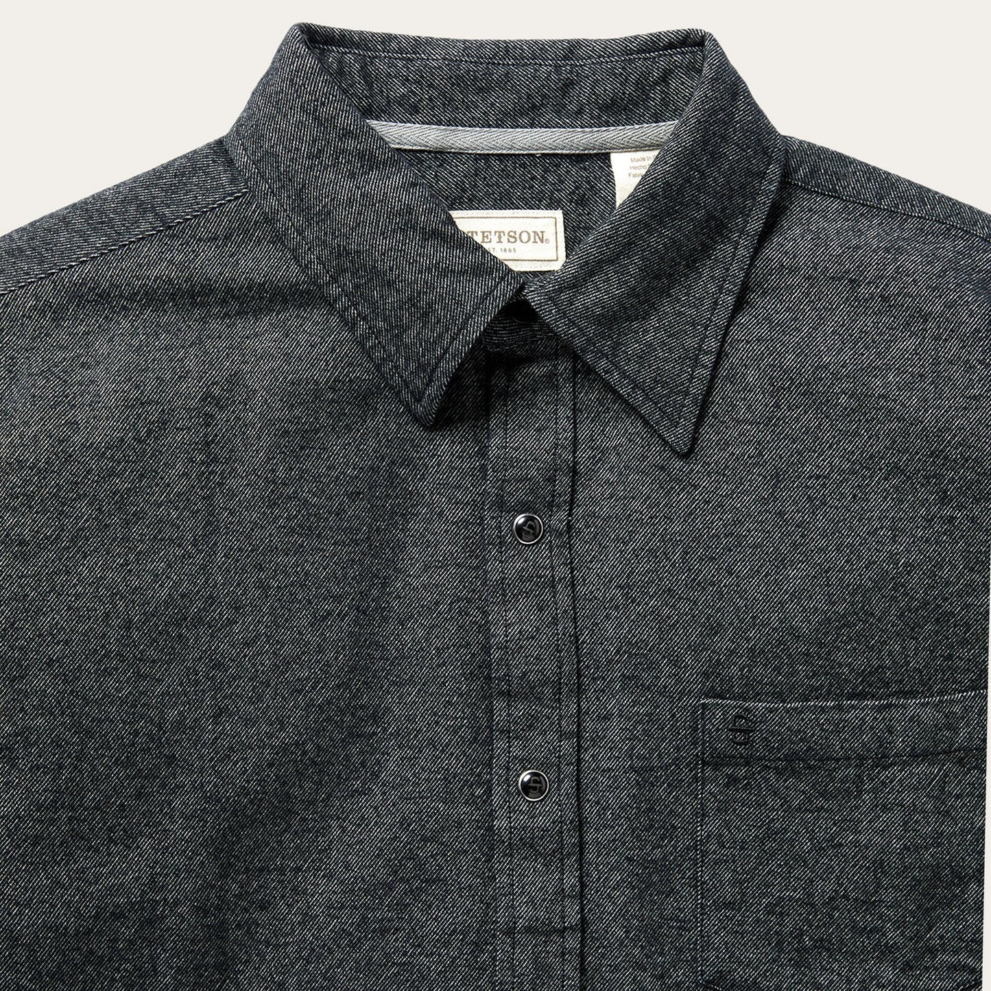 Brushed Twill Western Shirt | Stetson Black