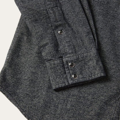 Brushed Twill Western Shirt | Stetson Black