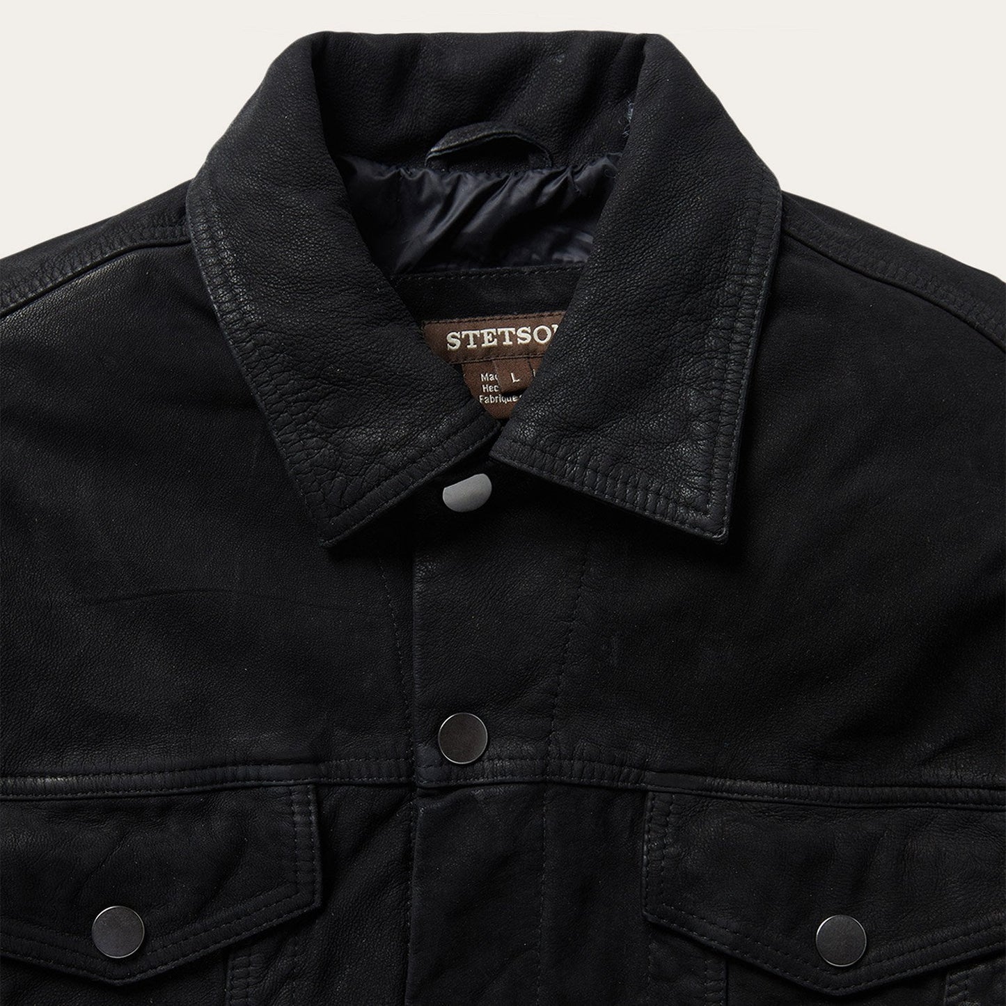 Leather Jean Jacket | Stetson Black