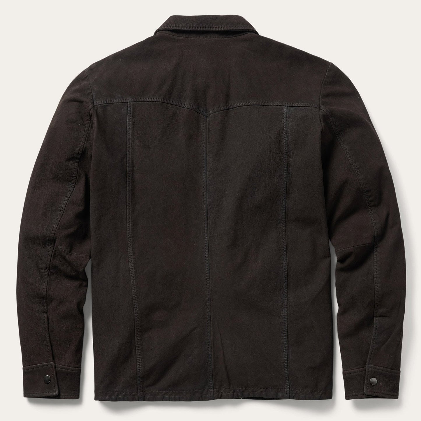 Leather Western Shirt Jacket | Stetson Brown