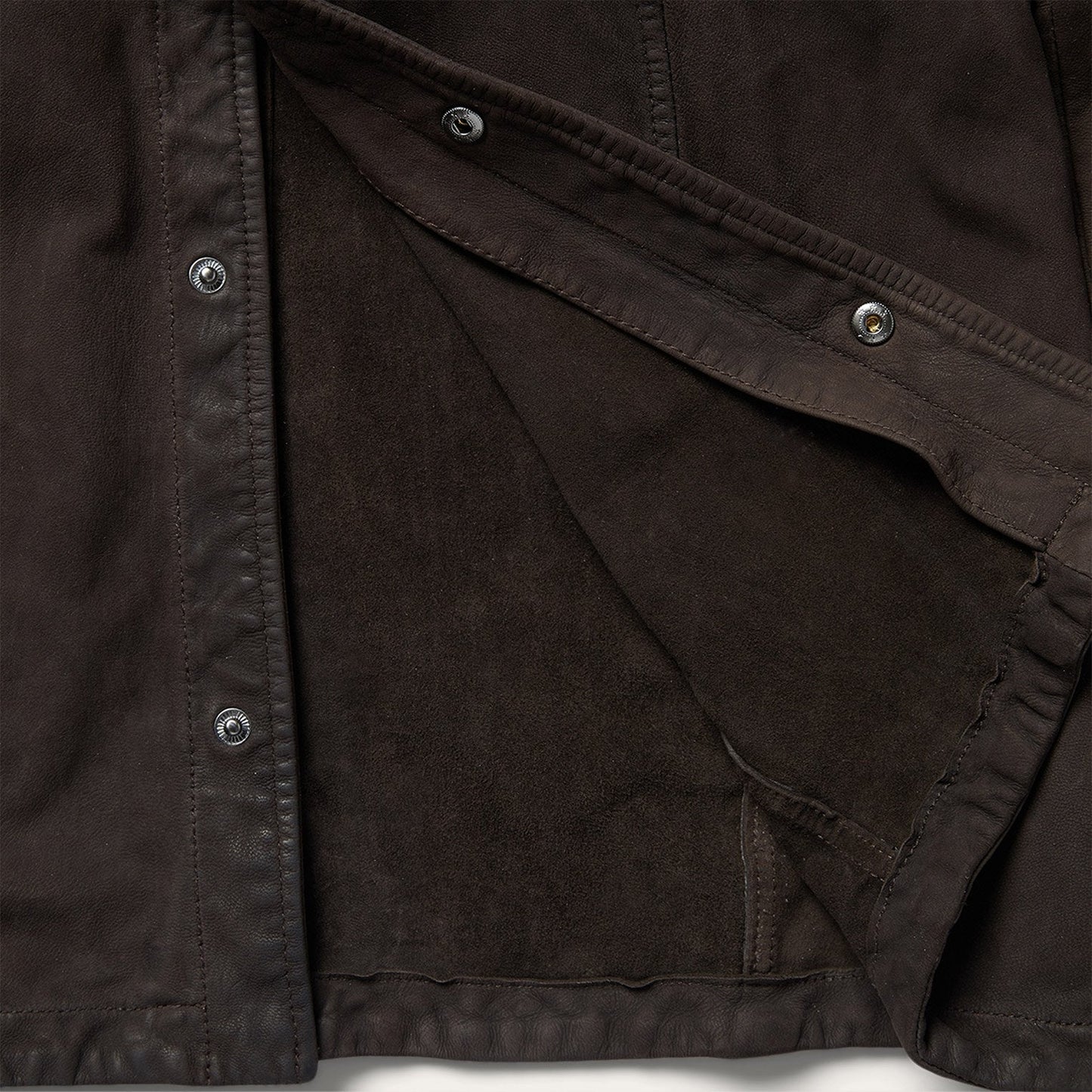 Leather Western Shirt Jacket | Stetson Brown