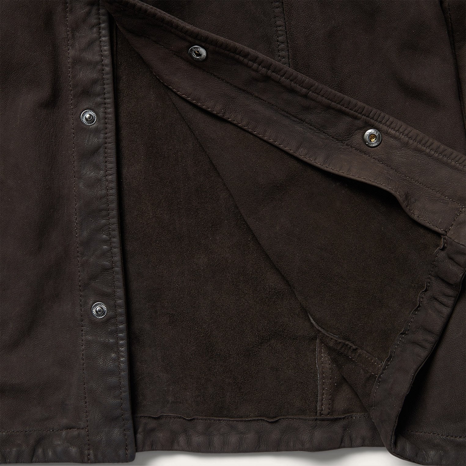 Leather Western Shirt Jacket | Stetson Brown