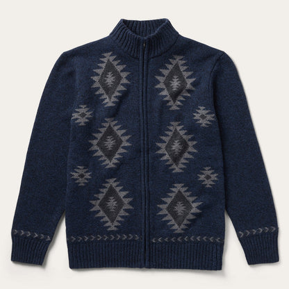 Navy Aztec Cardigan | Stetson Blue