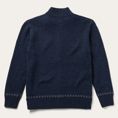 Navy Aztec Cardigan | Stetson Blue